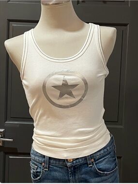 Converse One Star White Tank with Silver Star Emblem